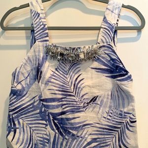 J.O.A. Los Angeles Blue Palm Rhinestone Set